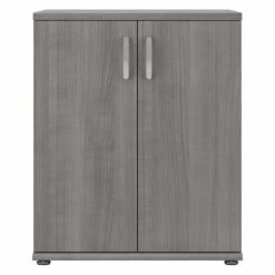 Pemberly Row Laundry Room Cabinet With Doors In Platinum Gray - Engineered Wood 14 Pemberly Row Laundry Room Cabinet With Doors In Platinum Gray - Engineered Wood -Cymax Sales 2685303 3 L