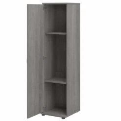 Pemberly Row Narrow Linen Tower With Door In Platinum Gray - Engineered Wood -Cymax Sales 2685339 7 L