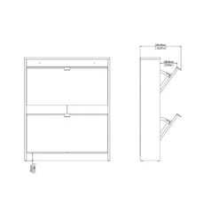Home Square 2-Piece Set With 2 Drawer Shoe Cabinet And 4 Drawer Shoe Cabinet -Cymax Sales 2685514 15 L