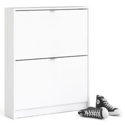 Home Square 2-Piece Set With 2 Drawer Shoe Cabinet And 4 Drawer Shoe Cabinet -Cymax Sales 2685514 19 L