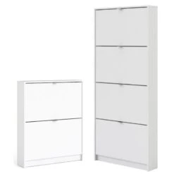 Home Square 2-Piece Set With 2 Drawer Shoe Cabinet And 4 Drawer Shoe Cabinet