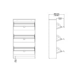 Home Square 2-Piece Set With 2 Drawer Shoe Cabinet And 3 Drawer Shoe Cabinet -Cymax Sales 2685515 12 L