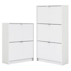 Home Square 2-Piece Set With 2 Drawer Shoe Cabinet And 3 Drawer Shoe Cabinet