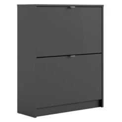 Home Square 2-Piece Set With Shoe Cabinet & 3 Drawer Shoe Cabinet In Black Matte -Cymax Sales 2685516 2 L