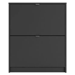 Home Square 2-Piece Set With Shoe Cabinet & 3 Drawer Shoe Cabinet In Black Matte -Cymax Sales 2685516 3 L