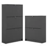 Home Square 2-Piece Set With Shoe Cabinet & 3 Drawer Shoe Cabinet In Black Matte