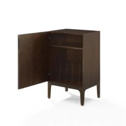 Crosley Furniture Asher Particle Board Record Storage Stand In Dark Brown -Cymax Sales 2690043 4 L