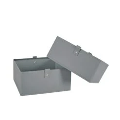 Kids 2pc 10.5in. W X 5in. H Folding Storage Bin Set - Gray -Cymax Sales 2690458 2 L