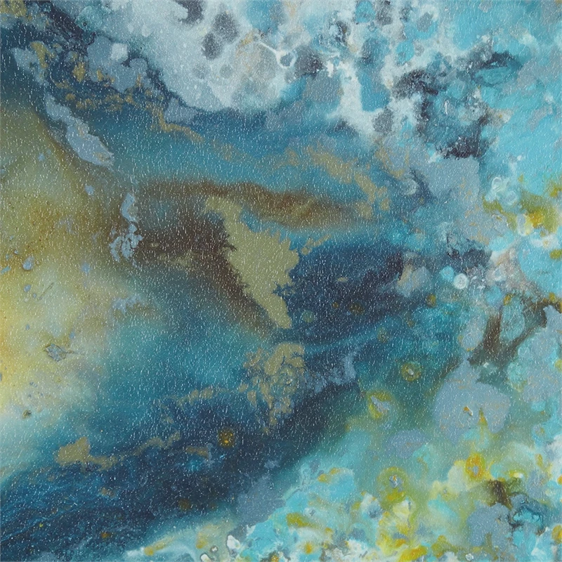 INK+IVY Shattering Rock Yellow Heavy Gel Coated Canvas In Blue 7 INK+IVY Shattering Rock Yellow Heavy Gel Coated Canvas In Blue - Image 7