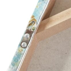 INK+IVY Shattering Rock Yellow Heavy Gel Coated Canvas In Blue 9 INK+IVY Shattering Rock Yellow Heavy Gel Coated Canvas In Blue -Cymax Sales 2700505 4 L