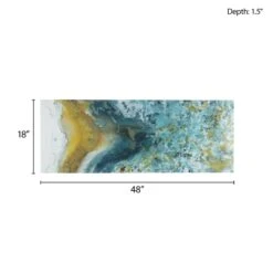 INK+IVY Shattering Rock Yellow Heavy Gel Coated Canvas In Blue 11 INK+IVY Shattering Rock Yellow Heavy Gel Coated Canvas In Blue -Cymax Sales 2700505 6 L