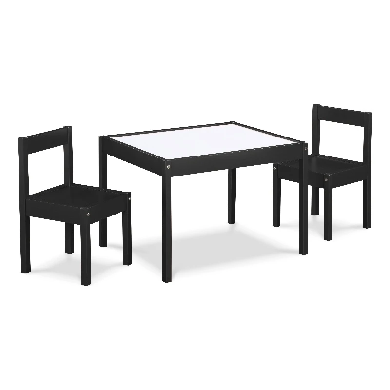 Pemberly Row 3-Piece Wood Dry Erase Kids Table & Chair Set In Gray 15 Pemberly Row 3-Piece Wood Dry Erase Kids Table & Chair Set In Gray - Image 15