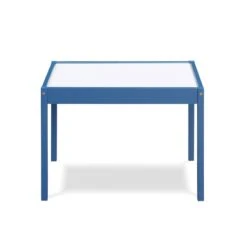 Pemberly Row 3-Piece Wood Dry Erase Kids Table & Chair Set In Dark Blue -Cymax Sales 2701325 3 L 1
