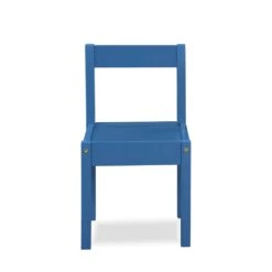 Pemberly Row 3-Piece Wood Dry Erase Kids Table & Chair Set In Dark Blue -Cymax Sales 2701325 5 L 1