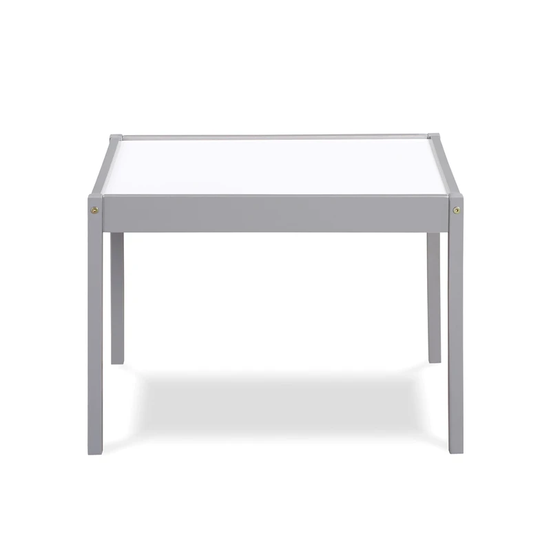 Pemberly Row 3-Piece Wood Dry Erase Kids Table & Chair Set In Gray 4 Pemberly Row 3-Piece Wood Dry Erase Kids Table & Chair Set In Gray - Image 4