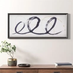 Madison Park Abstract Ambit Contrast Black Framed Graphic Wall Art In Black -Cymax Sales 2704528 6 L