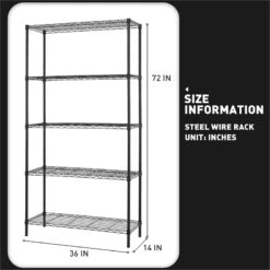 Furniture Of America Stada 4-Tier Metal Shelf With Adjustable Height In Black -Cymax Sales 2728307 2 L