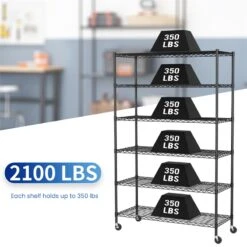 Furniture Of America Stada 4-Tier Metal Shelf With Adjustable Height In Black -Cymax Sales 2728308 5 L