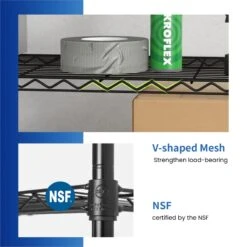 Furniture Of America Stada 4-Tier Metal Shelf With Adjustable Height In Black -Cymax Sales 2728308 7 L