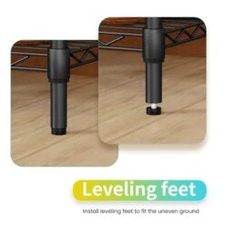 Furniture Of America Stada 4-Tier Metal Shelf With Adjustable Height In Black -Cymax Sales 2728309 6 L