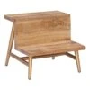 Bowery Hill Modern / Contemporary Wood And Iron Bed Step Stool In Gold