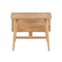 Bowery Hill Modern / Contemporary Wood And Iron Bed Step Stool In Gold 22 Bowery Hill Modern / Contemporary Wood And Iron Bed Step Stool In Gold -Cymax Sales 2732161 20 L