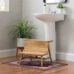 Bowery Hill Modern / Contemporary Wood And Iron Bed Step Stool In Gold 25 Bowery Hill Modern / Contemporary Wood And Iron Bed Step Stool In Gold -Cymax Sales 2732161 23 L