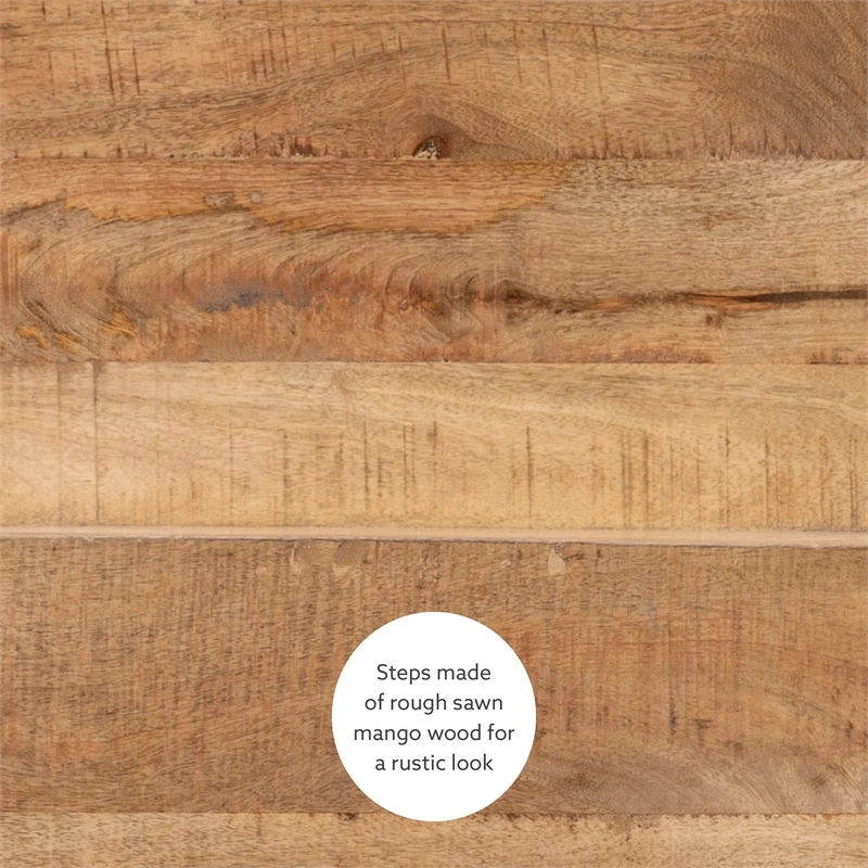 Bowery Hill Modern / Contemporary Wood And Iron Bed Step Stool In Gold 15 Bowery Hill Modern / Contemporary Wood And Iron Bed Step Stool In Gold - Image 15