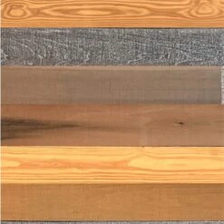 HomeRoots '5" X 48" Thermo Treated Gold Gray Brown Wood Wall Plank Set -Cymax Sales 2734164 2 L