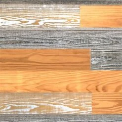 HomeRoots '5" X 48" Thermo Treated Gold Whitewash And Gray Wood Wall Plank Set -Cymax Sales 2734167 2 L