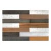 HomeRoots '5" X 48" Thermo Treated Brown Black And White Wood Wall Plank Set