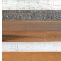 HomeRoots '5" X 48" Thermo Treated Brown White And Gray Wood Wall Plank Set -Cymax Sales 2734170 2 L