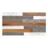 HomeRoots '5" X 48" Thermo Treated Brown White And Gray Wood Wall Plank Set