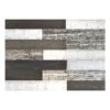 HomeRoots '5" X 48" Thermo Treated Black White And Whitewash Wood Wall Plank Set