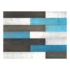 HomeRoots '5" X 48" Thermo Treated Black White And Aqua Wood Wall Plank Set