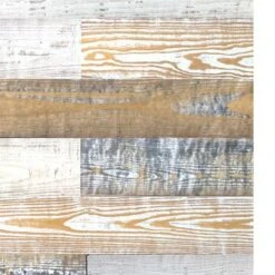 HomeRoots '5" X 48" Thermo Treated White Gray And Whitewash Wood Wall Plank Set -Cymax Sales 2734173 3 L