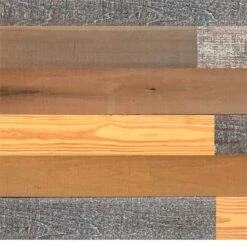 HomeRoots '5" X 48" Thermo Treated Gold Gray Brown Wood Wall Plank Large Set -Cymax Sales 2734176 2 L