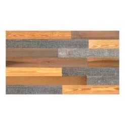 HomeRoots '5" X 48" Thermo Treated Gold Gray Brown Wood Wall Plank Large Set