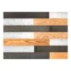 HomeRoots '5" X48" Thermo Treated Gold Black And White Wood Wall Plank Large Set