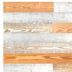 HomeRoots '5" X48" Thermo Treated Gold White Whitewash Wood Wall Plank Large Set -Cymax Sales 2734178 3 L