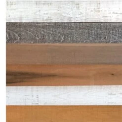 HomeRoots '5" X 48" Thermo Treated Brown White And Gray Wood Plank Large Set -Cymax Sales 2734182 2 L