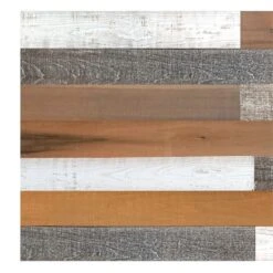 HomeRoots '5" X 48" Thermo Treated Brown White And Gray Wood Plank Large Set -Cymax Sales 2734182 3 L