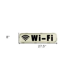 'HomeRoots '18" Black And White Metal Wi-Fi Wall Decor -Cymax Sales 2734185 3 L