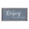 'HomeRoots '23" Distressed Gray Faux Concrete Enjoy The Little Things Wall Decor