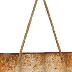 'HomeRoots '32" Distressed Metal And Rope Little Things Hanging Wall Decor -Cymax Sales 2734187 2 L