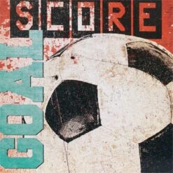 'HomeRoots '15" Rustic Soccer Score Framed Wall Decor -Cymax Sales 2734189 5 L