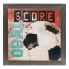'HomeRoots '15" Rustic Soccer Score Framed Wall Decor