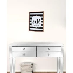 'HomeRoots 'Black And White Handcrafted And Rustic Mrs Wall Decor -Cymax Sales 2734190 2 L