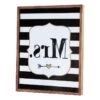 'HomeRoots 'Black And White Handcrafted And Rustic Mrs Wall Decor