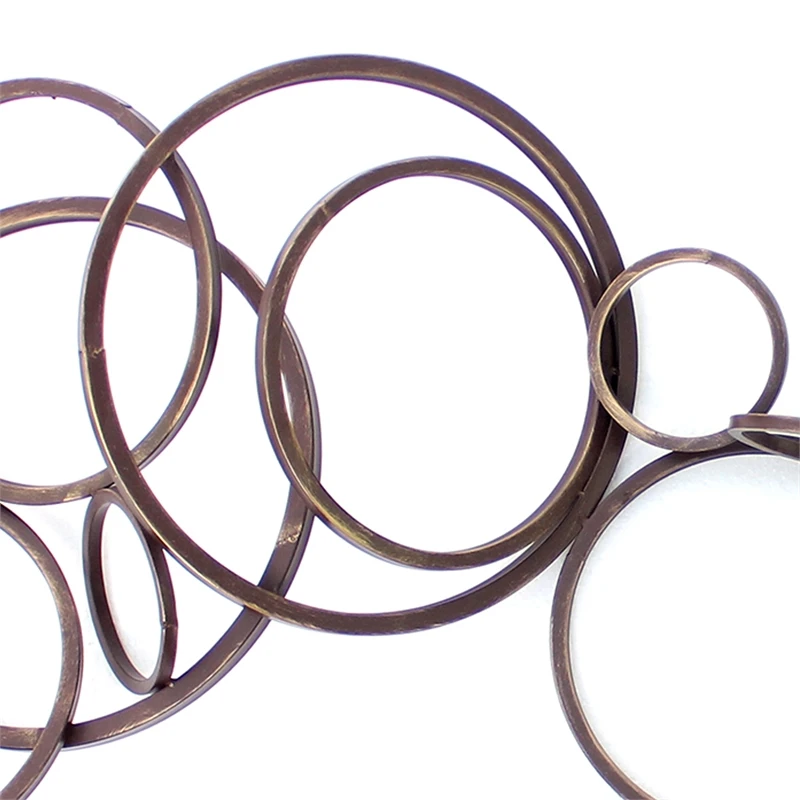 Industrial Style Metal Wall Decor With Multiple Circles Bronze 4 Industrial Style Metal Wall Decor With Multiple Circles Bronze - Image 4